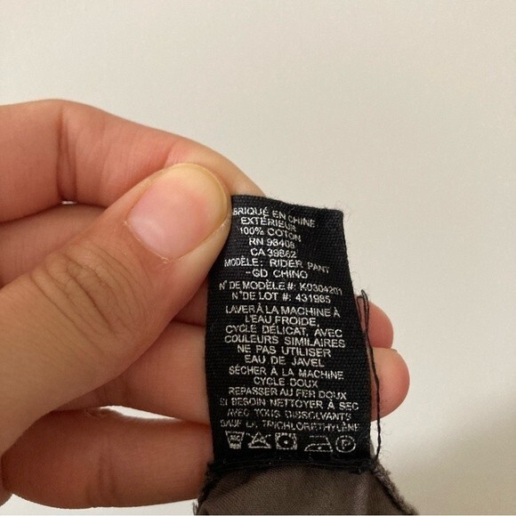 Theory Pants Rider Chino Slim Fit Cropped Ankle Zipper in Ash Gray Brown 6 - Picture 9 of 9